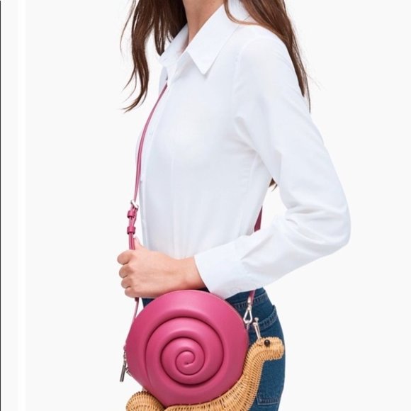 NEW Kate Spade Scarlett Snail Wicker Crossbody - Picture 7 of 8